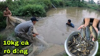 Kéo Lưới Vét Ao Hoang Bất Ngờ Trúng Đậm Đàn Cá Rô Đồng 10kg | Săn Bắt Ẩm Thực Vùng Cao