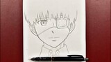 Anime drawing | how to draw Kaneki Ken step-by-step using just a pencil