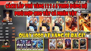 One Piece Fighting Path - Quay 1000 Vé Kiếm Thẻ Vàng 1 2 3 Tăng Full Sức Mạnh Cho Tướng SS