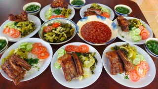 Cơm Sườn Muối Sả Chiên | MTQH