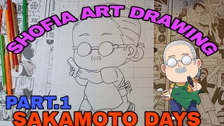 drawing anime Sakamoto days part.1