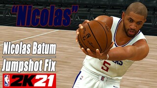 Nicolas Batum Jumpshot Fix NBA2K21 with Side-by-Side Comparison