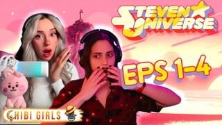 GIRLS WATCH STEVEN UNIVERSE FOR THE FIRST TIME!!! Eps 1-4