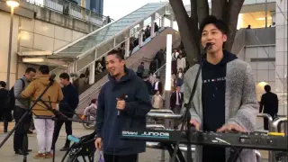 Japanese street singing "Spark/Your Name" RADWIMPS [Hiraoka Yuya]