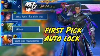 ALUCARD FIRST PICK + AUTO LOCK PRANK!!! ( MANIAC + SAVAGE!? ) -DRACULA | MLBB