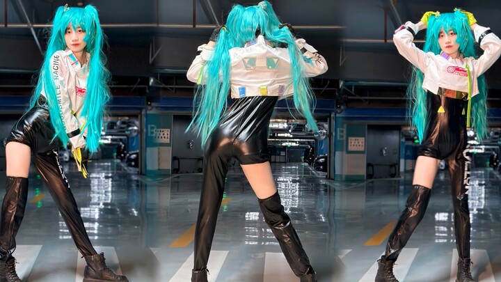 初音赛车服姐姐 弹力皮裤抖抖抖  EXID- DDD