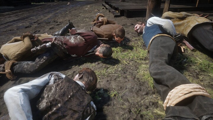 [Red Dead Redemption 2] If you tie up all the police officers in the town and break the law again, w