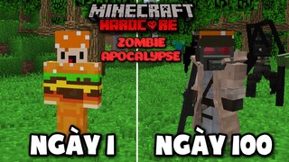 100 Ngày Sinh Tồn Trong MINECRAFT ZOMBIE APOCALYPSE Siêu Khó !!