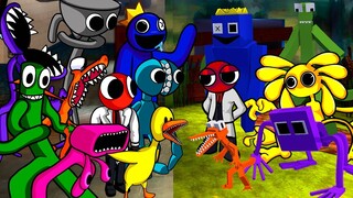New 2D Rainbow Friends VS Old 2D Rainbow Friends but | Friday Night Funkin Mod Roblox
