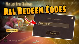 Arcane The Last Drop Challenge Event All Redeem Codes | PUBG MOBILE | BGMI