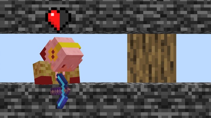 MC cứ sau 15 giây thì đá nền lại nén lại một ô! Cả thế giới bị đá nền nuốt chửng!