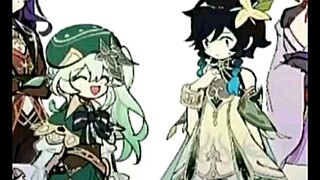 温迪穿上了草神的衣服后 亳无违和感