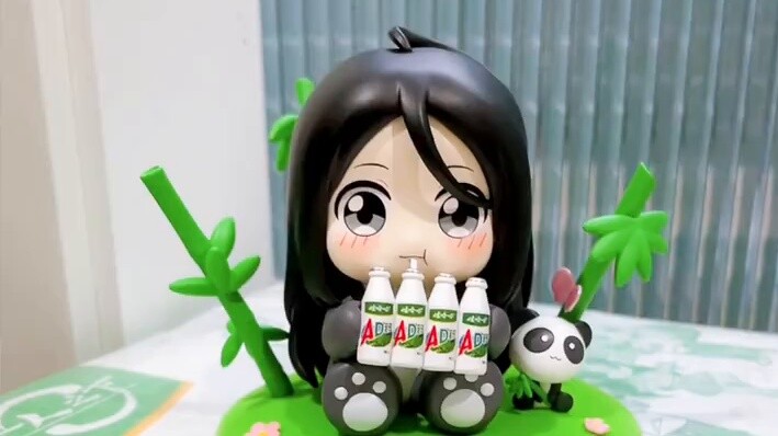 Panda Feng Baobao! AD Susu Kalsium "Under One Person" co-branding dengan Sister Baoer, wow haha!