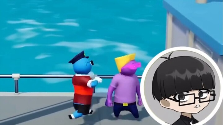 【The sound of blue prison is really like】〔Cooked meat〕PenaltyゲームはWho is it? !!强いのは俺だ!贴落とし合いが面白すぎたwww