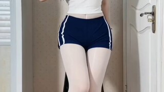 White silk gymnastics suit