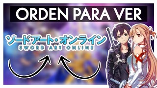 ORDEN PARA VER SWORD ART ONLINE