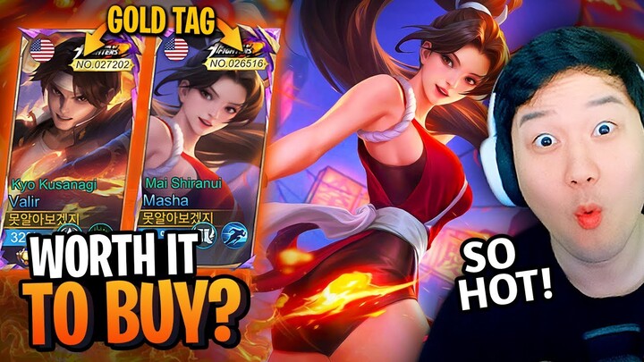 How much is King of Fighters New Skins Valir and Masha? Review and Gameplay | Mobile Legends