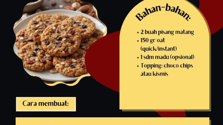 Resep Cookies Oat Pisang