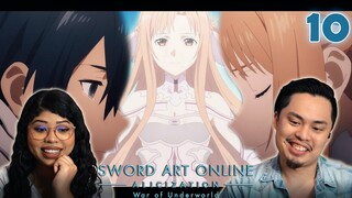 ASUNA AND KIRITO REUNITES | Sword Art Online Alicization: War of the Underworld Episode 10 Reaction