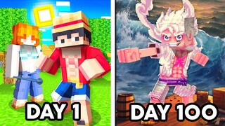 I Survived 100 Days ONE PIECE in Minecraft... Here's what happened...