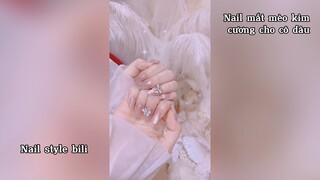 Nail mắt mèo kim cương cho cô dâu