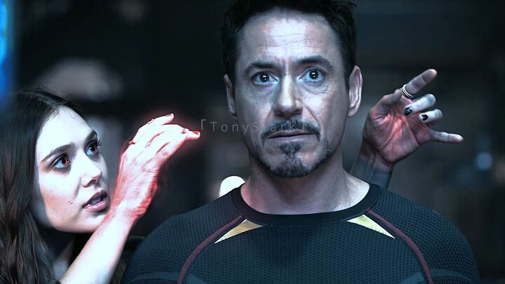 In the vision, only Iron Man sees his companions!