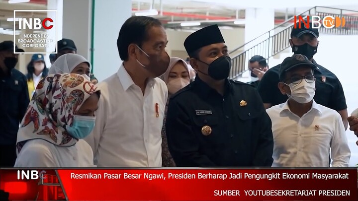 PASAR BESAR SUPER MODERN  NGAWI DI RESMIKAN PRESIDEN JOKOWI DAN IBU NEGARA DAN GUBERNUR JAWA TIMUR