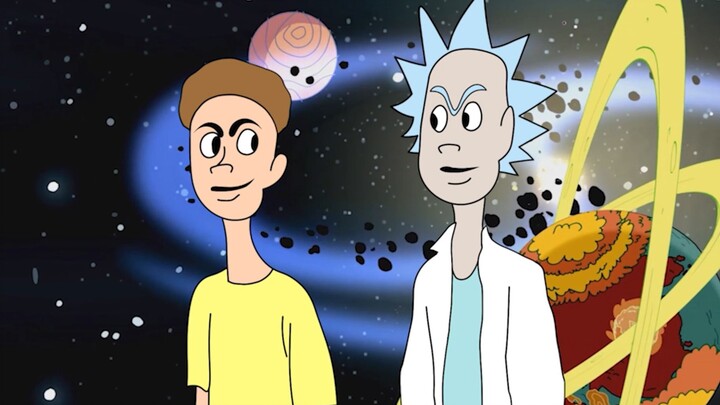 * and Morty in space adventure