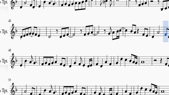 Trumpet นักสืบจิ๋วโคนัน Score Demonstration Trumpet Sheet Music - How to play Detective Conan Main T