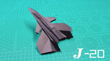 [Keseharian] Membuat Jet Tempur J-20 Kertas