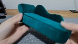 【bjd】Baby use chaise longue DIY: make a chaise longue chair for baby with express carton