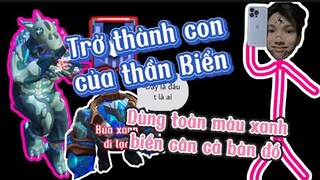 Một ngày làm con của Thần Biển, dùng toàn màu Xanh Nước Biển trong FreeFire | Chú Xám #shorts