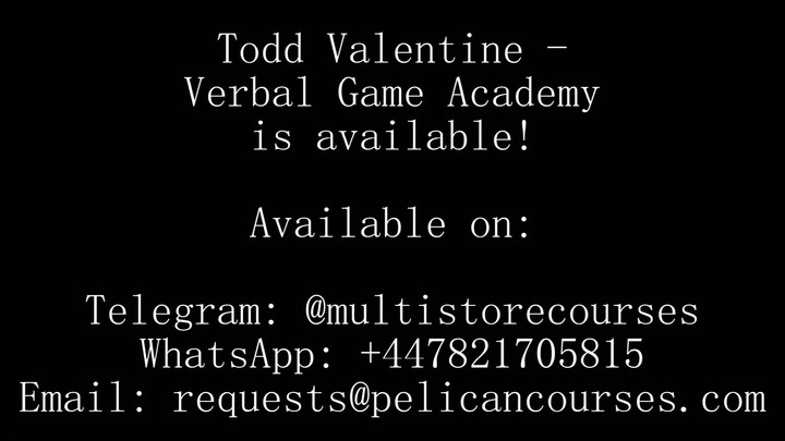 Todd Valentine - Verbal Game Academy (Complete)