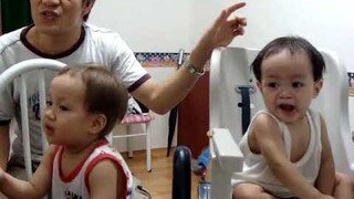 David @ 2 years & 9 months , Daniel @ 10 months
