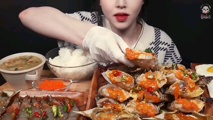 boki mukbang seafoods #asmr #boki #ctto