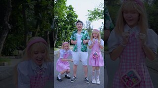 Barbie With Mom Pranks Dad  #shorts