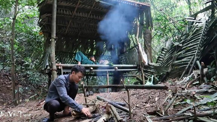 Sinh Tồn Trong Rừng Hoang (tập 5)✯Cơm Lam Cá Nướng ✯ Thăm Lại Bẫy Cá Trong Rừng