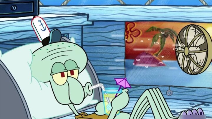 ทันทีที่ Squidward เริ่มโหมดพักกลางวัน ผู้คนมากมายมาที่ร้านเพื่อสั่งอาหาร ซึ่งทำให้เขาโกรธมาก