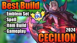 CECILION BEST BUILD 2024 | TOP 1 GLOBAL CECILION BUILD | CECILION - MOBILE LEGENDS | MLBB