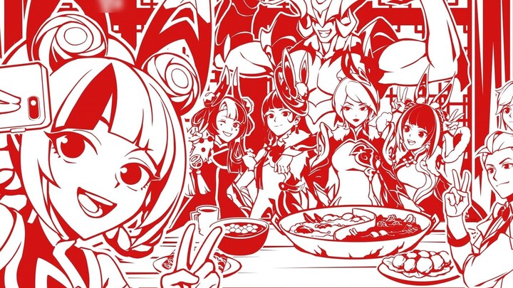 Animasi LOLM - Karnaval Keluarga Festival Musim Semi - PV Tulisan Tangan Gaya Potongan Kertas Asli