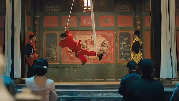 The leading actor was strangled to death on stage in full view of the audience.