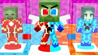 Monster School Family Superhero และ Baby Zombie - Sad Story - Minecraft Animation