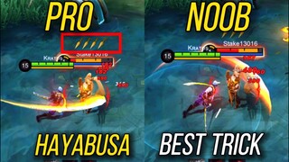 BEST TRICK TO DEAL MORE DAMAGE WITH HAYABUSA | HAYABUSA TUTORAL | MOBILE LEGENDS