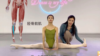 7. 地面勾绷脚、压旁腿 _中国舞少儿6-8岁基本功训练教程