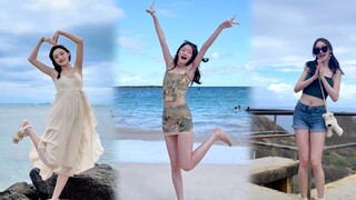 【蛐蛐】竖屏Hawaii三套换装｜旅行转场｜海边也太适合跳这个了