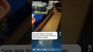 Detik-detik Warga di Kelurahan Kampung Salo Evakuasi Anaknya ke Atas Lemari saat Banjir