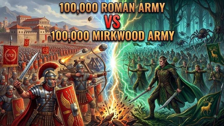 100,000 Roman Army vs 100,000 Mirkwood Army