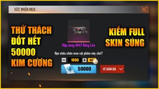 Free Fire | Thử Thách Phá 50000 KIM CƯƠNG Mở 1000 Hòm Kiếm Full Skin Súng Cực Phê | Rikaki Gaming