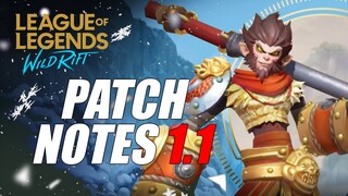 League of Legends: Wild Rift Patch Notes 1.1