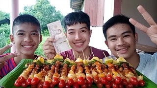 "แข่งกิน" บาร์บีคิว ใครชนะรับเงิน1000บาท..